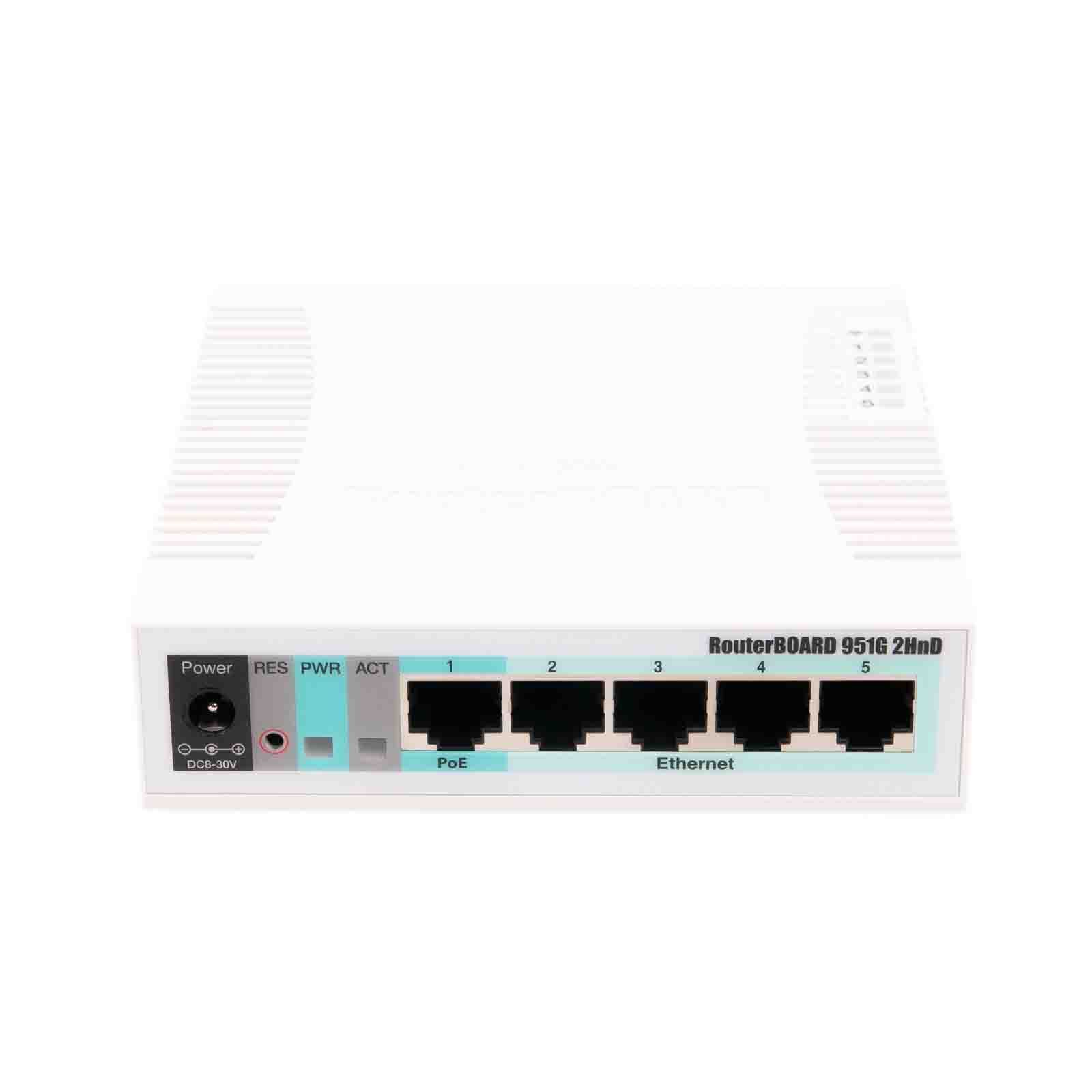 نمای تکمیلی روتر بی‌سیم میکروتیک RB951G-2HnD — ۵ پورت گیگابیت 2.4GHz — تصویر 3