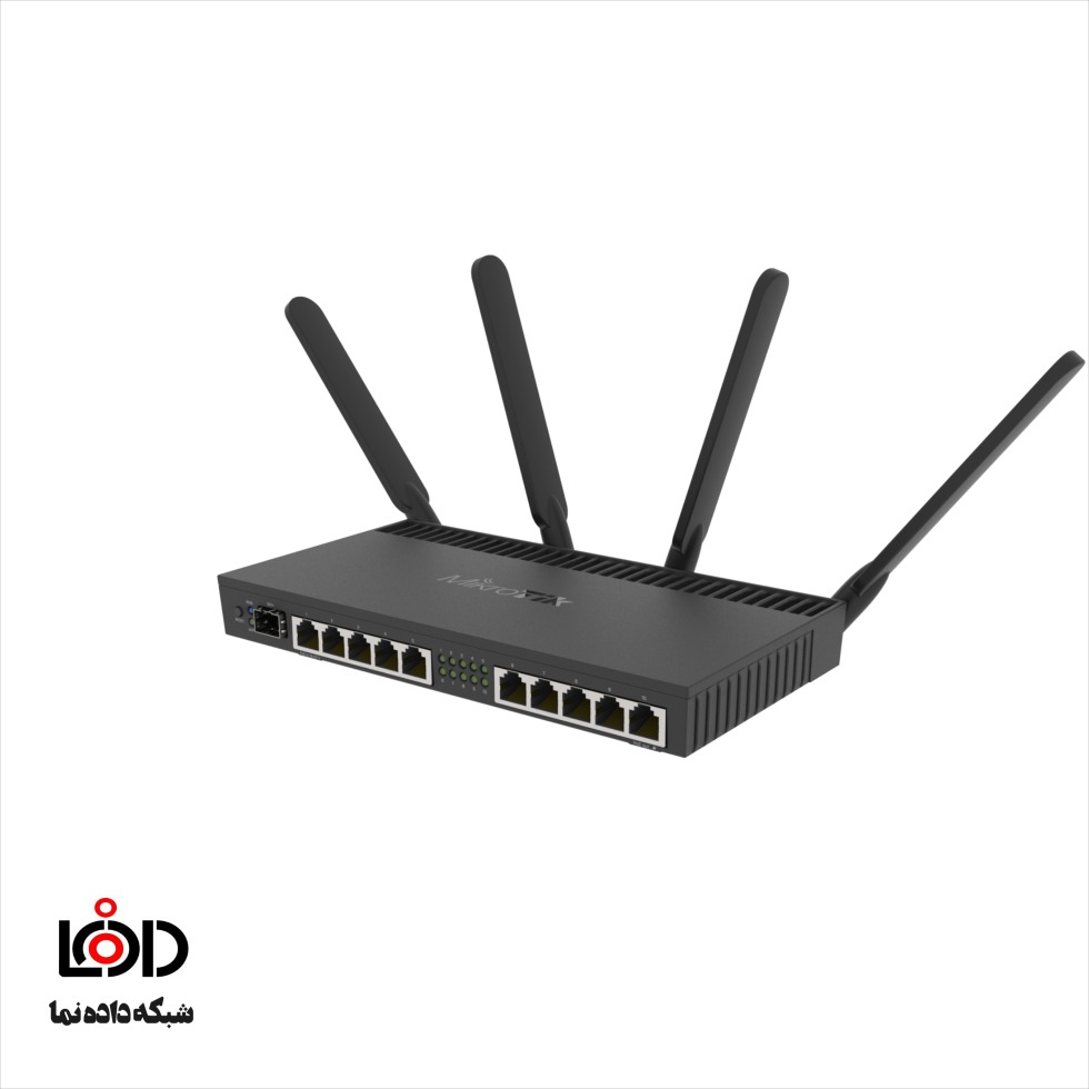 روتر با وای‌فای دوباند rb4011 ac میکروتیک — نمای پورت‌ها