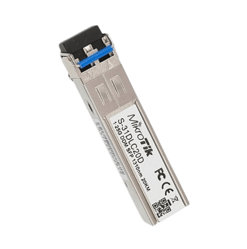 نمای تکمیلی ماژول SFP میکروتیک S-31DLC20D — 1310nm 1.25G تک‌مود 20km — تصویر 2