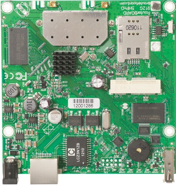 نمای تکمیلی روتربورد میکروتیک RB912UAG — بورد وایرلس اوتدر — تصویر 3