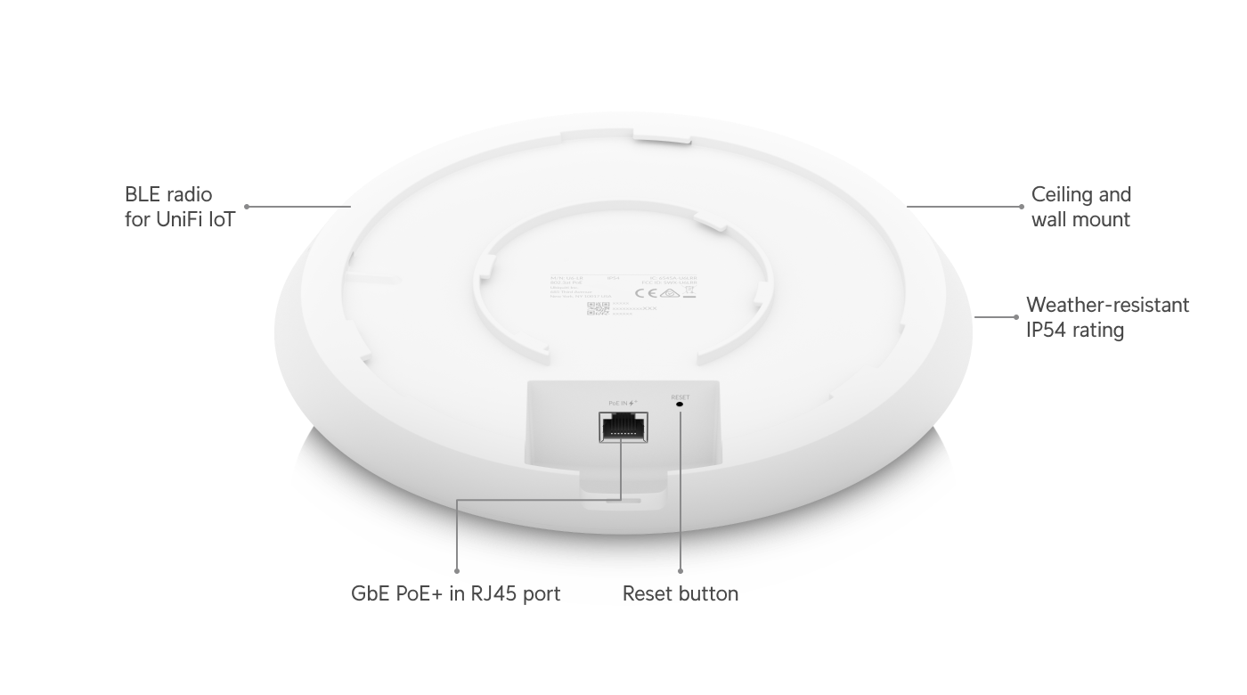 نمای تکمیلی اکسس پوینت یوبیکیوتی UniFi U6 LR — تصویر 4
