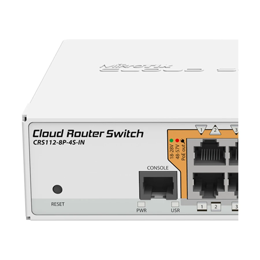 نمای تکمیلی Mikrotik CRS112-8P-4S-IN — تصویر 3
