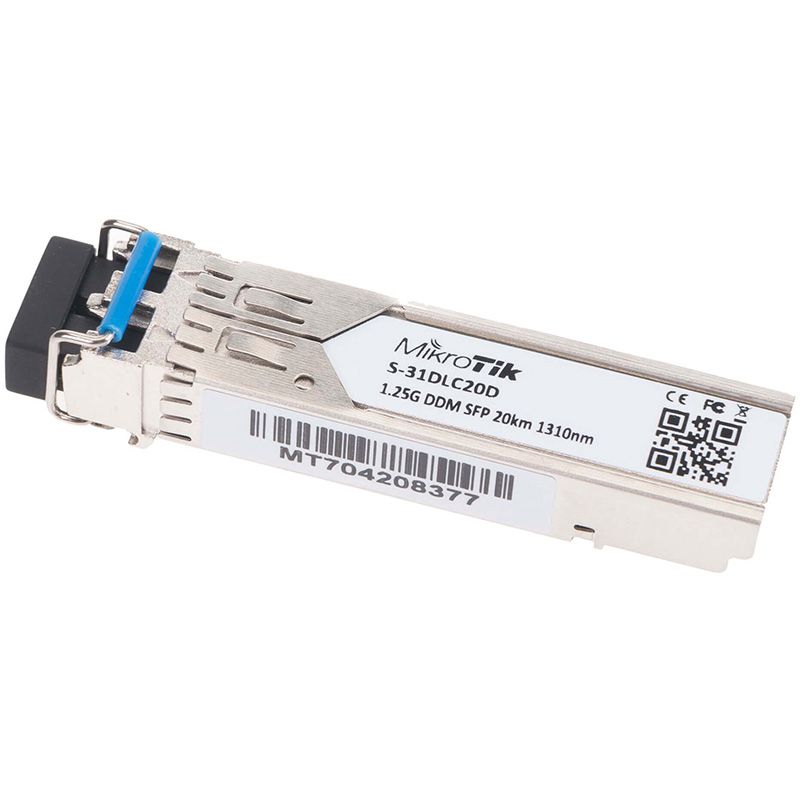 نمای تکمیلی ماژول SFP میکروتیک S-31DLC20D — 1310nm 1.25G تک‌مود 20km — تصویر 3