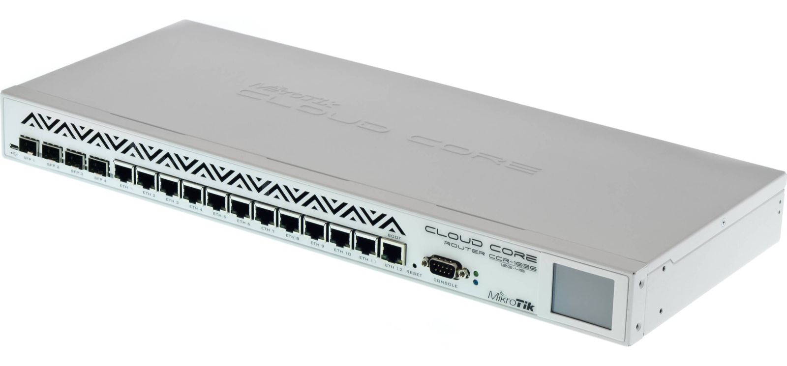 نمای تکمیلی روتر سازمانی میکروتیک CCR1036-12G-4S-EM (دست دوم) — تصویر 3