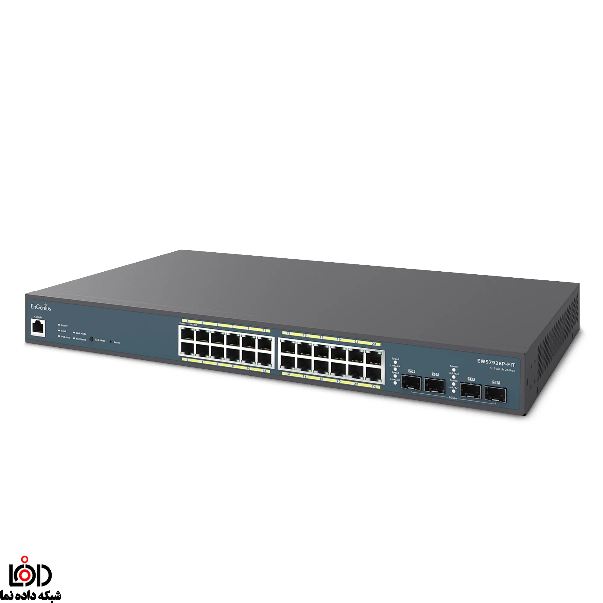 نمای پشت سوئیچ EWS7928FP-FIT انجنیوس