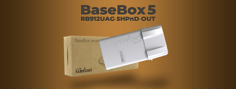BaseBox 2 رادیوی وایرلس میکروتیک برای فضای باز با پورت گیگابیت و قدرت بالا در فرکانس 2.4GHz. مناسب برای لینک‌های نقطه به نقطه یا به چند نقطه (PtP / PtMP).